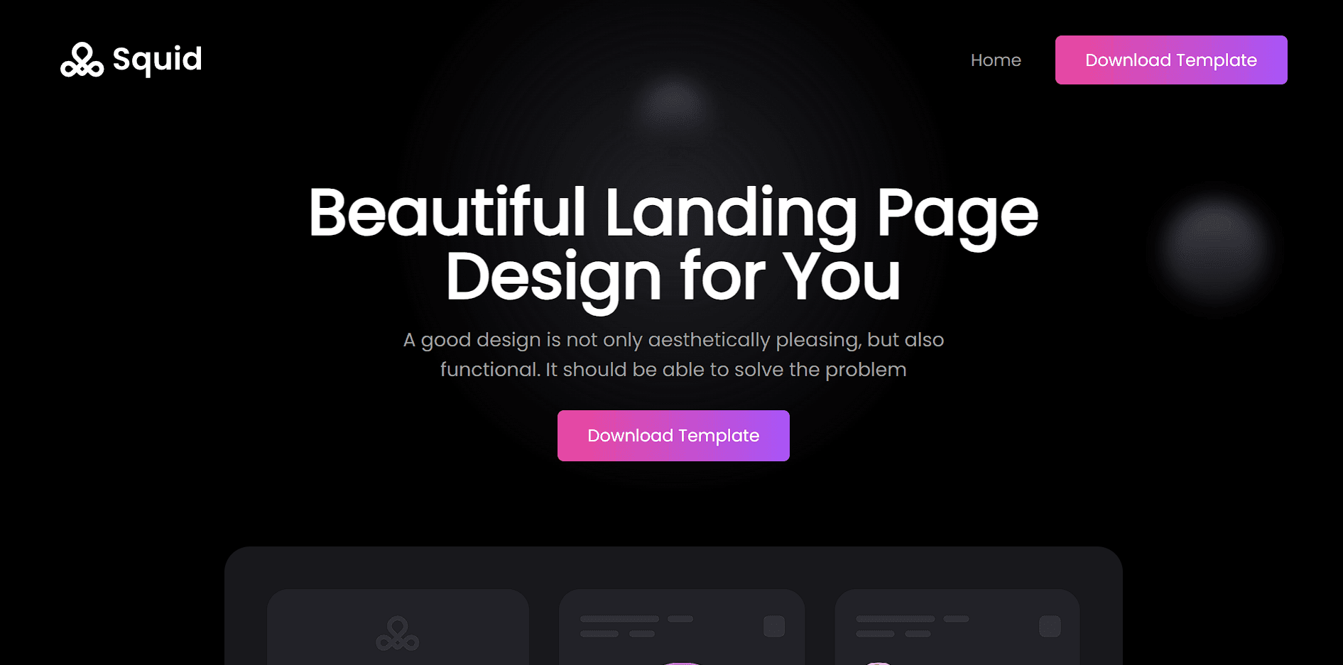 Squid Landing Page